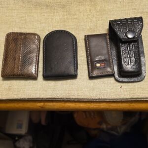 Men's Leather Wallet and Case Set